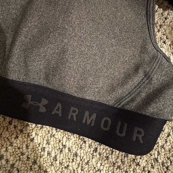 Under Armor Women's Heathered Cross-Back Medium-Support Compression Sports Bra - Picture 4 of 4